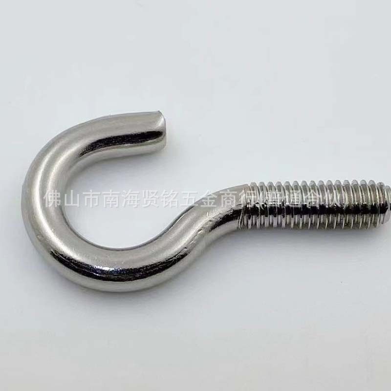 Stainless steel sheep eye hook screw, open sheep eye ring screw hook, white zinc lamp hook, question mark hook screw, M4-M12 Application Scenario