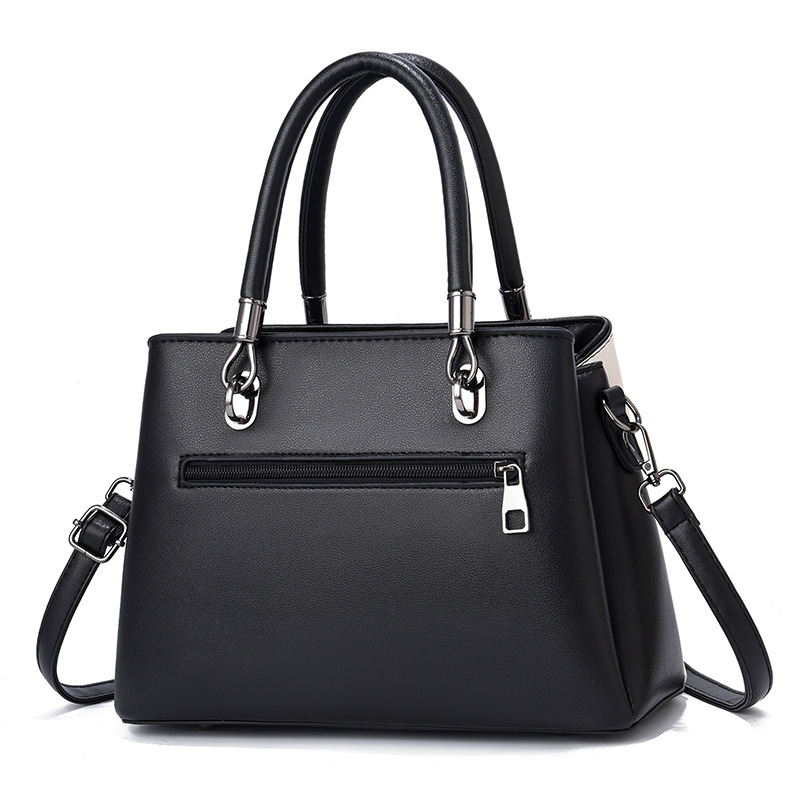 The 2022 new style of women's bags: simple and casual. Mom's bag, elegant lady's handbag. Korean-style color-blocking single-shoulder crossbody bag. Trendy Specification drawing
