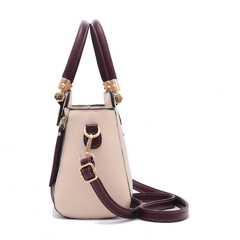 2022 New trendy and fashionable women's handbag, large-capacity color-blocking single-shoulder crossbody bag, cross-border foreign trade consignment Specification drawing