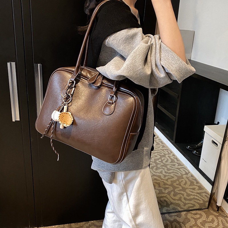 Cross-border 2024 new Korean retro niche fashion versatile single-shoulder handbag, tote bag, large-capacity women's bag details Picture