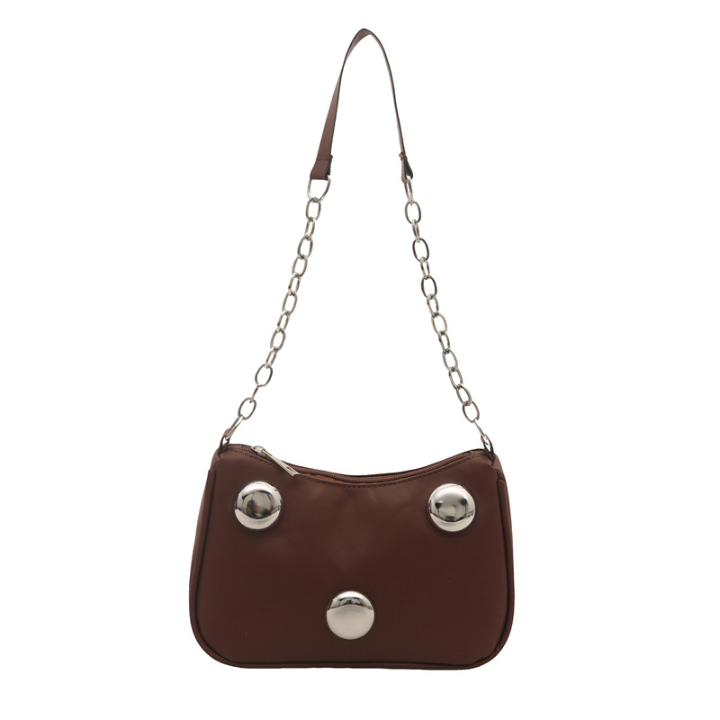 Stylish, casual, trendy and unique, spicy girl style riveted new 2025 simple crossbody handbag, small square women's bag Item Picture