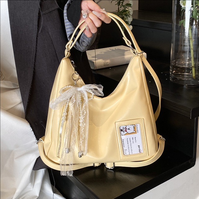 New Spring/Summer 2025 niche design, trendy and fashionable, Korean-style high-end single-shoulder bag, simple and versatile women's backpack full figure