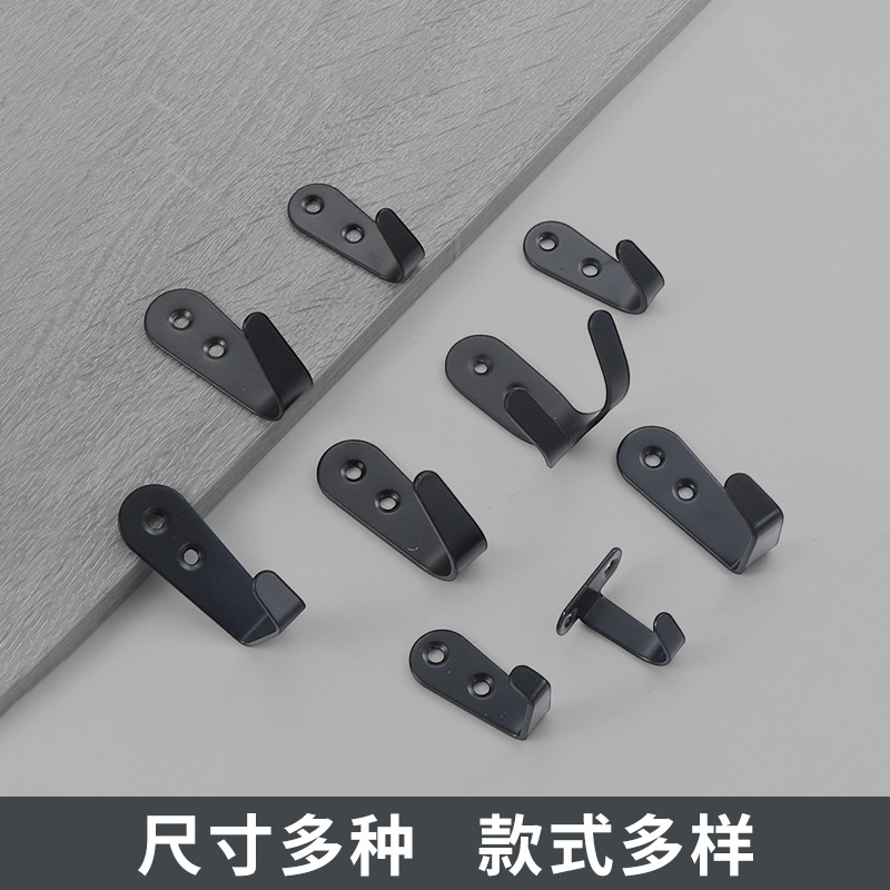 New thickened stainless steel coat hook, single hook, solid window hook without drilling, windproof hook, coat hook, double coat hook Specification drawing