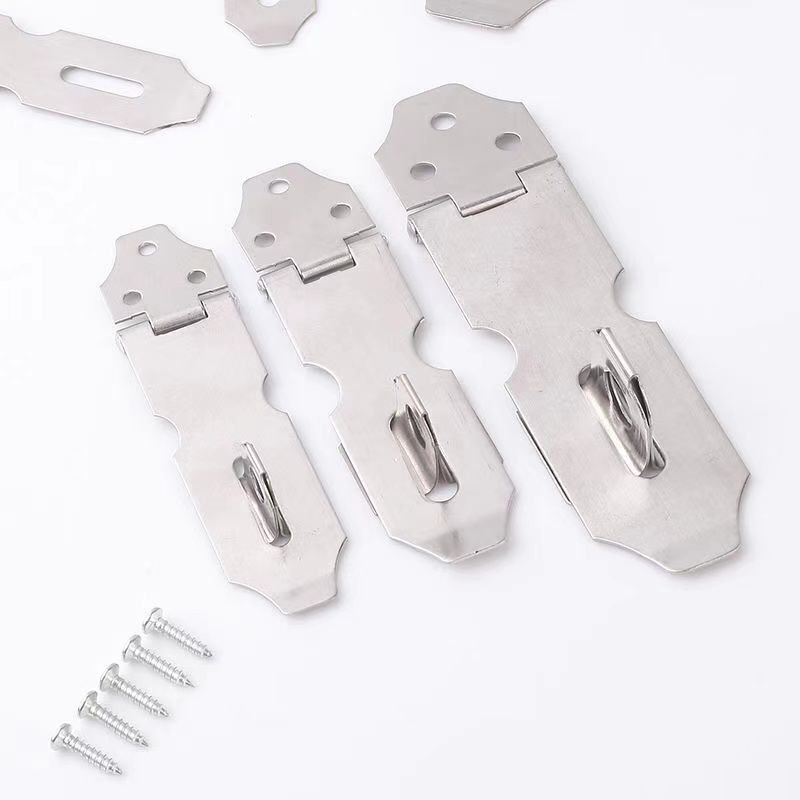 Stainless steel lock, door lock, door lock, cabinet door, door bolt, drawer lock, old-fashioned wooden door buckle, exposed nose, fixed snap details Picture