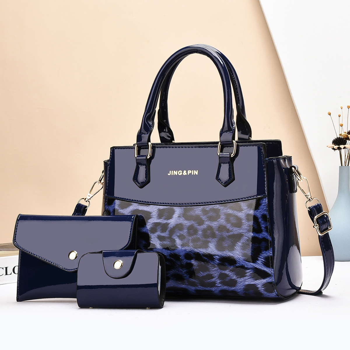 Cross-border Women's Bag 2025 New urban simple Women's fashion leopard print single-shoulder crossbody large capacity handbag Specification drawing