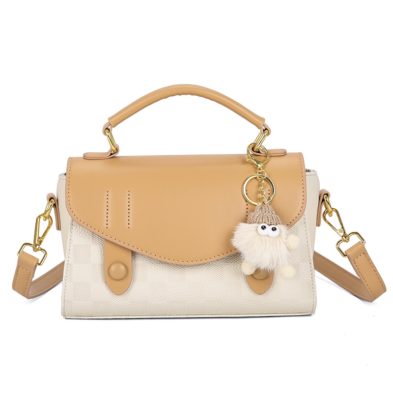 Bag Lady 2025 New crossbody bag, high-end texture, color-blocking handbag, simple Japanese and Korean style, casual bag trend Item Picture