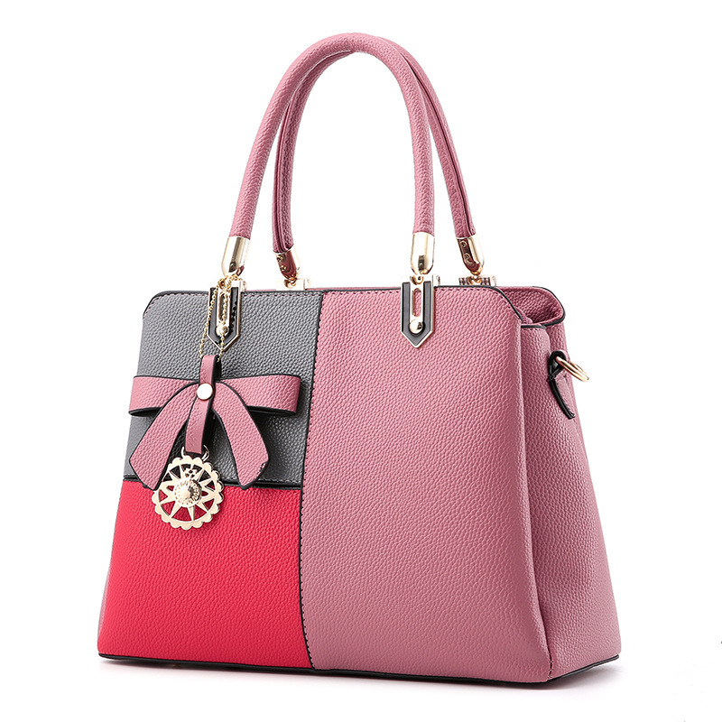 Factory direct sales of women's bags 2022: Simple and trendy handbags, large-capacity European and American single-shoulder bags with contrasting colors, one-piece consignment details Picture