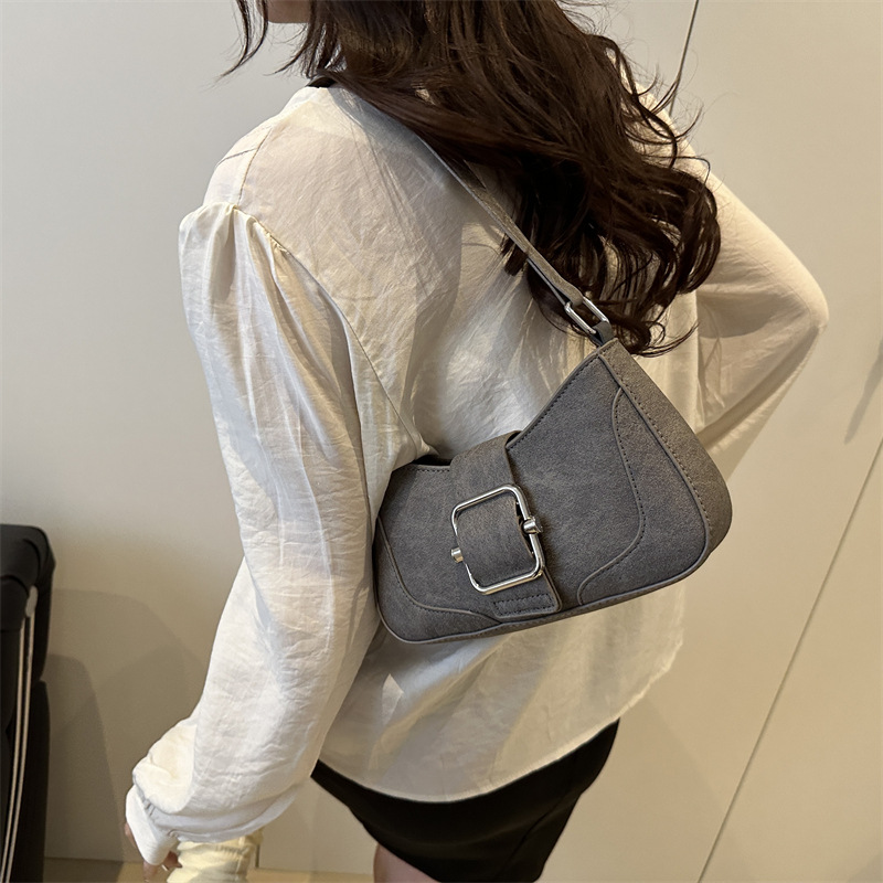 New summer bags: New versatile and trendy women's bags, clasp single-shoulder bags, crescent moon bags, crossbody bags, solid color simple bags Specification drawing