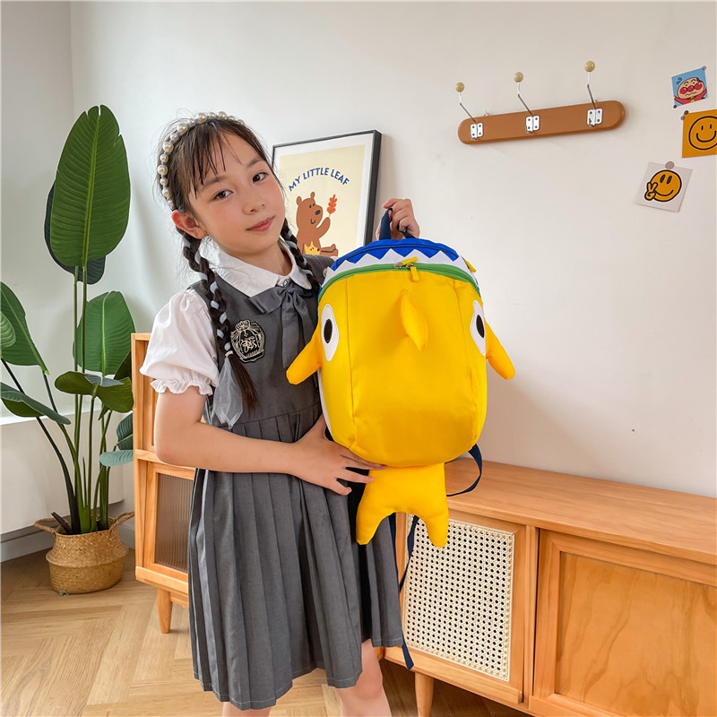New cartoon shark backpack for high school students, a cute and funny travel backpack for girls, wholesale version details Picture