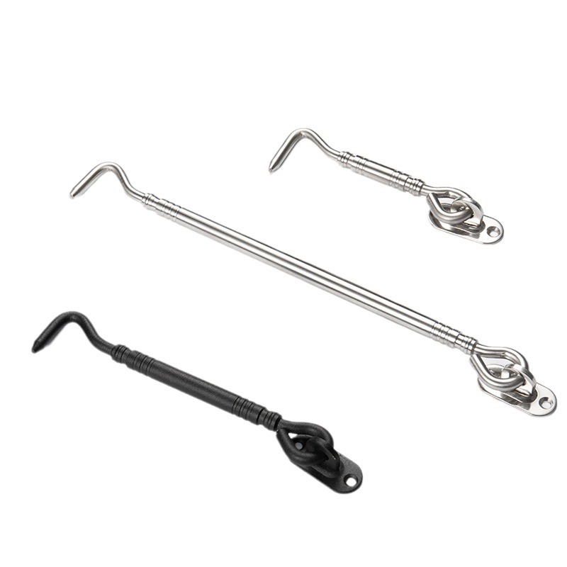 Factory direct sales of stainless steel thickened wind hooks, door and window hooks, old-fashioned window hooks, lock hooks, windproof hooks, and stainless steel window hooks Item Picture