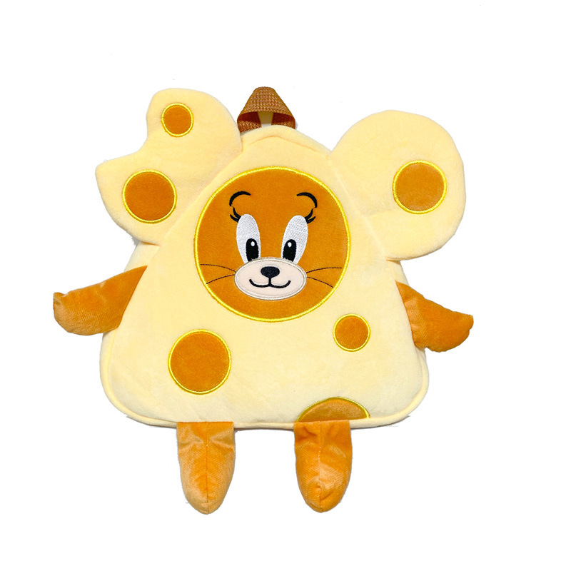 Cute plush backpack for girls 2023 autumn/Winter new style, funny and quirky cat and mouse backpack, factory direct sales Item Picture