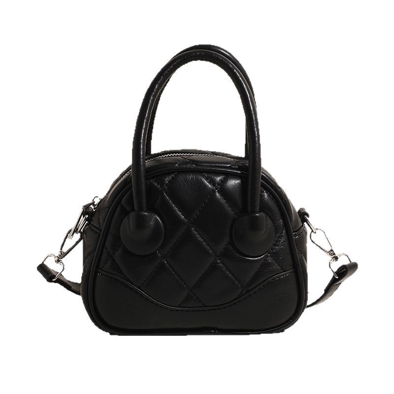 Trendy and fashionable diamond-shaped hand-held bowling bag for women 2025 new style casual, versatile and stylish commuting single-shoulder crossbody bag Item Picture