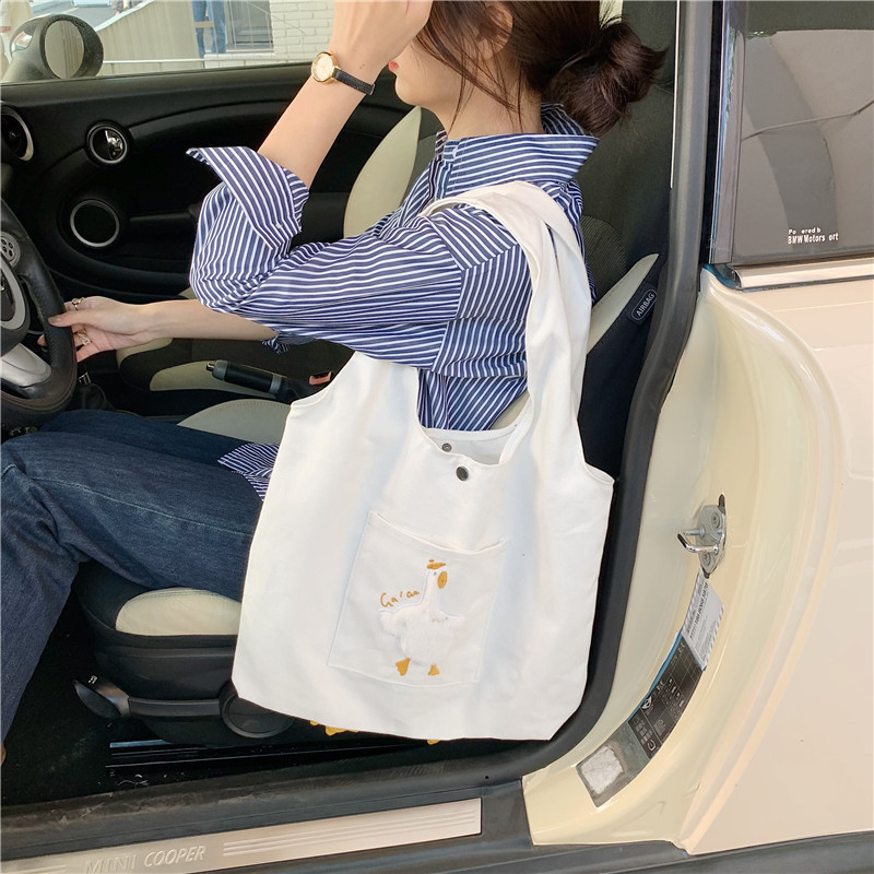 2131 canvas bag for female students, 2022 new style, fresh and simple single-shoulder tote bag, Japanese-style shopping bag, crossbody Specification drawing