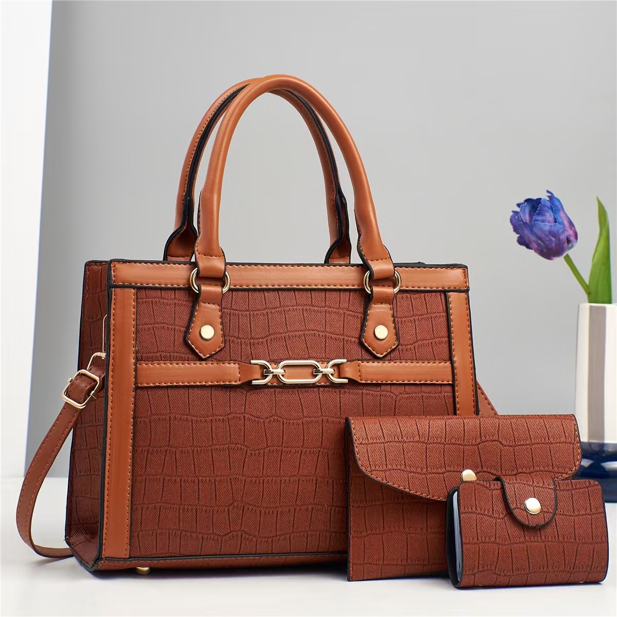 Cross-border foreign trade women's bag autumn and winter new style mother-and-child bag, large capacity, high-end feel crossbody bag, multi-color women's handbag Specification drawing