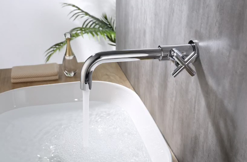 Kaiping Youjia Sanitary Ware all-copper mop sink faucet, extended faucet, quick-opening ceramic valve core mop sink faucet 7165 Specification drawing