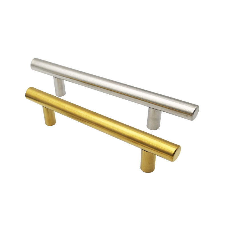 T-shaped handle, kitchen drawer door handle, round tube cabinet door, cabinet handle, furniture hardware, stainless steel hollow handle Item Picture