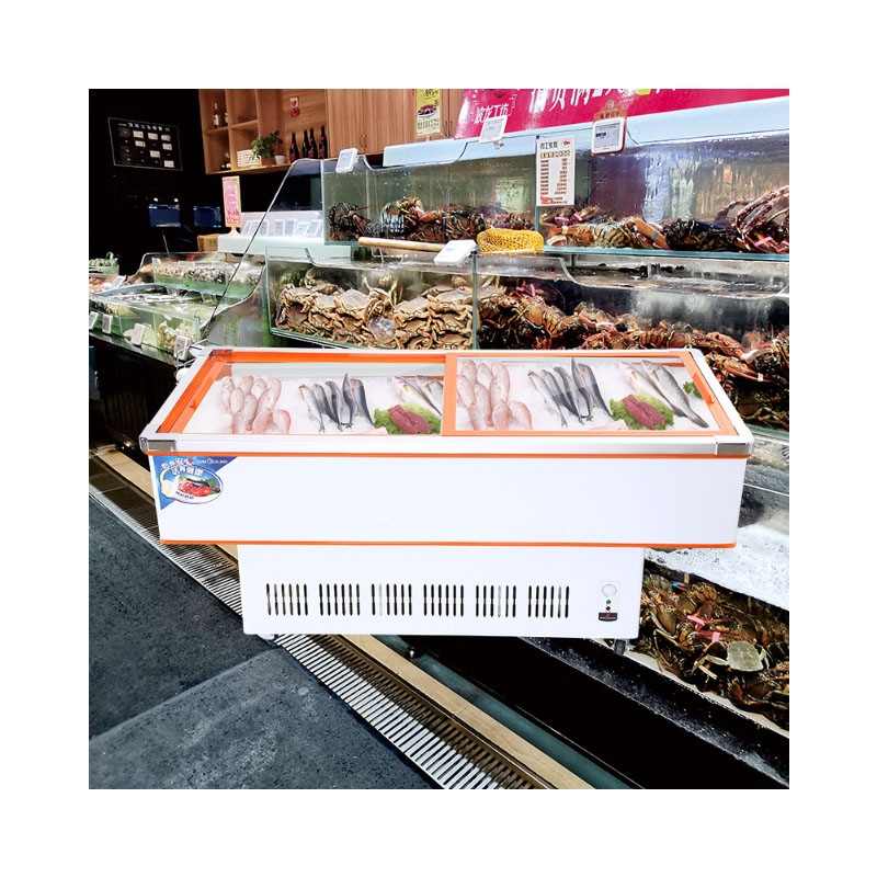 In-stock freezers, refrigerated display cabinets, fresh-keeping cabinets, seafood cabinets, island cabinets, and commercial refrigerators that can hold ice. Source factory Item Picture