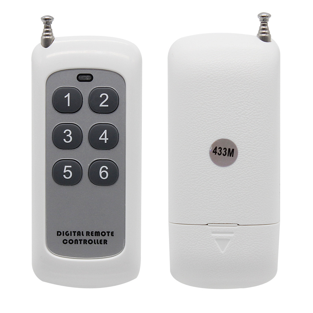 Customized 6-key high-power wireless remote control for water pumps, motors, lighting equipment and 4-kilometer long-distance controller by the manufacturer Specification drawing