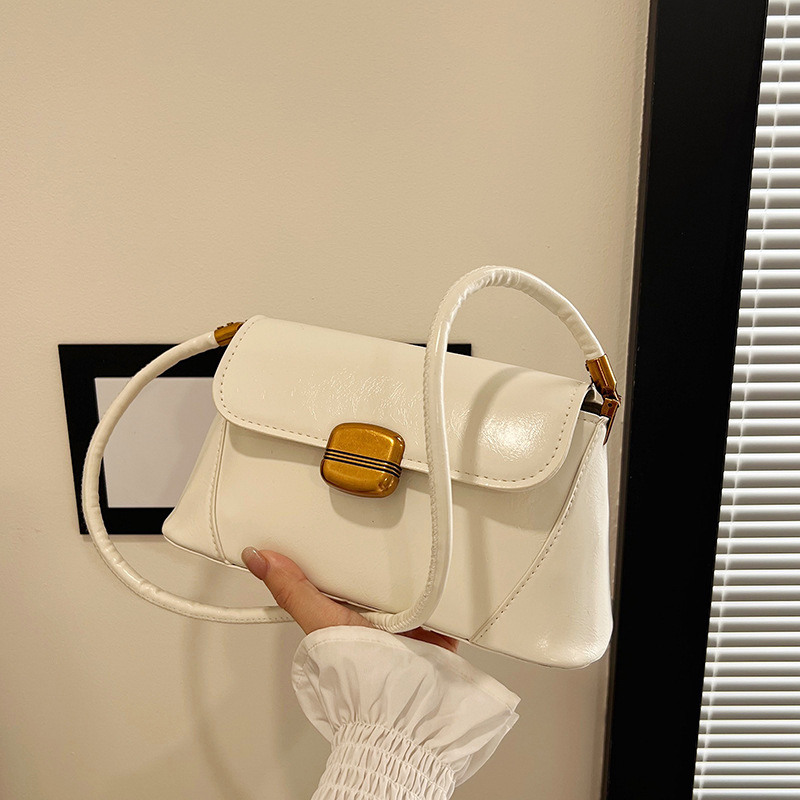 Cross-border bag, women's baguette small bag, 2025 new style, trendy, ins, high-end, niche, this year's popular single-shoulder armpit bag full figure