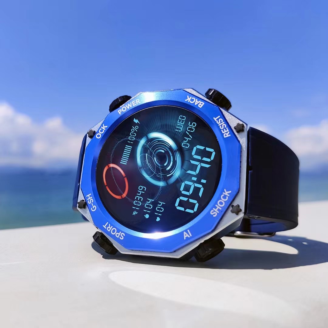 The cross-border e-commerce bestseller ROGBID Tank M1 three-proof sports smartwatch, 1.45 inches, 680 mah, IP69 full figure