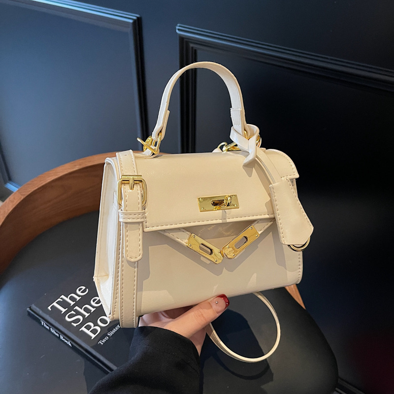 High-end small bag 2025 new style, women's casual and versatile retro crossbody bag, small square bag, hand-held Kelly bag Specification drawing
