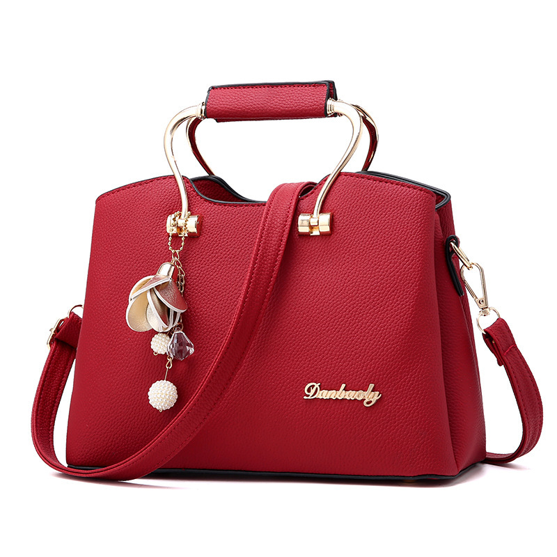Three-mouth large-capacity handbag, 2022 new fashionable and versatile women's bag, Korean-style large bag, simple single-shoulder crossbody bag details Picture