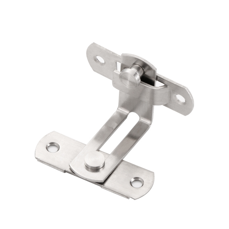 Stainless steel door latch, anti-theft door bolt, snap, barn door, pet cage, door lock, 90-degree right-angle mini lock Item Picture