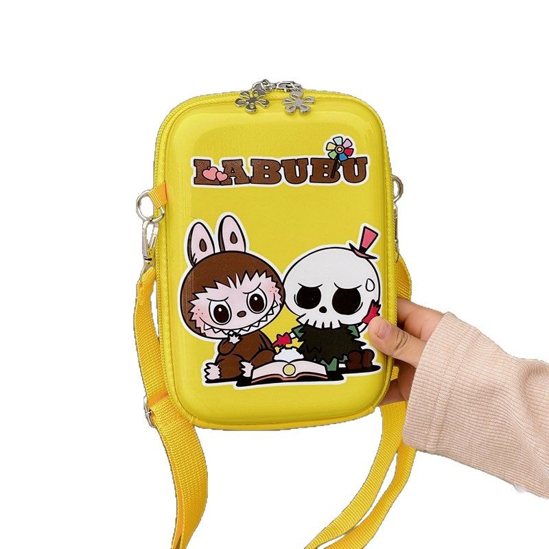 Cute cartoon children's travel pocket money small bag, new girls' mobile phone bag, baby single-shoulder crossbody bag, trendy hard shell bag Item Picture