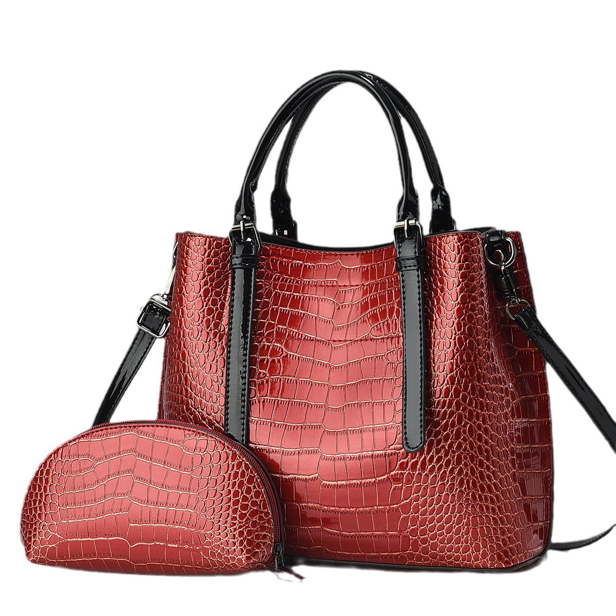 Cross-border versatile and elegant single-shoulder bag, trendy crossbody bag, new large-capacity mother-and-child bag, stone pattern fashionable handbag Item Picture