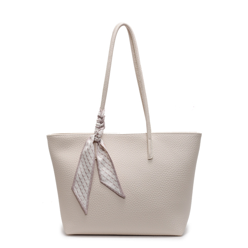 High-end quality large-capacity bag for women 2025 new simple color-blocking tote bag, fashionable and versatile single-shoulder commuting bag Item Picture