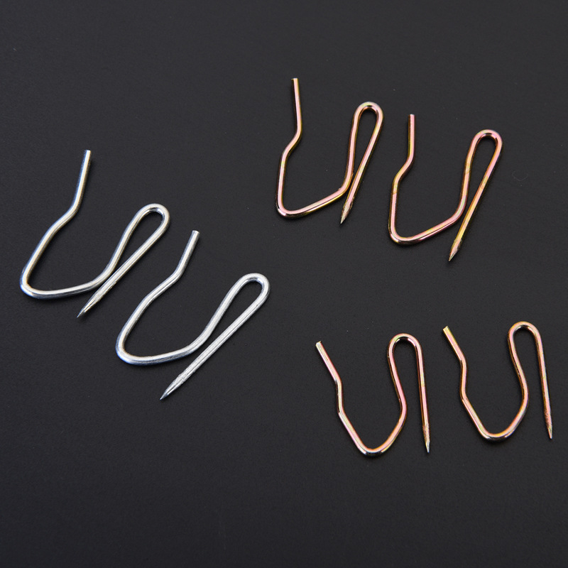 Curtain hooks, stainless steel batch release hooks, small S hooks, large and small pointed hooks, fabric forks, colorful hardware accessories, Korean belt pleated hooks details Picture