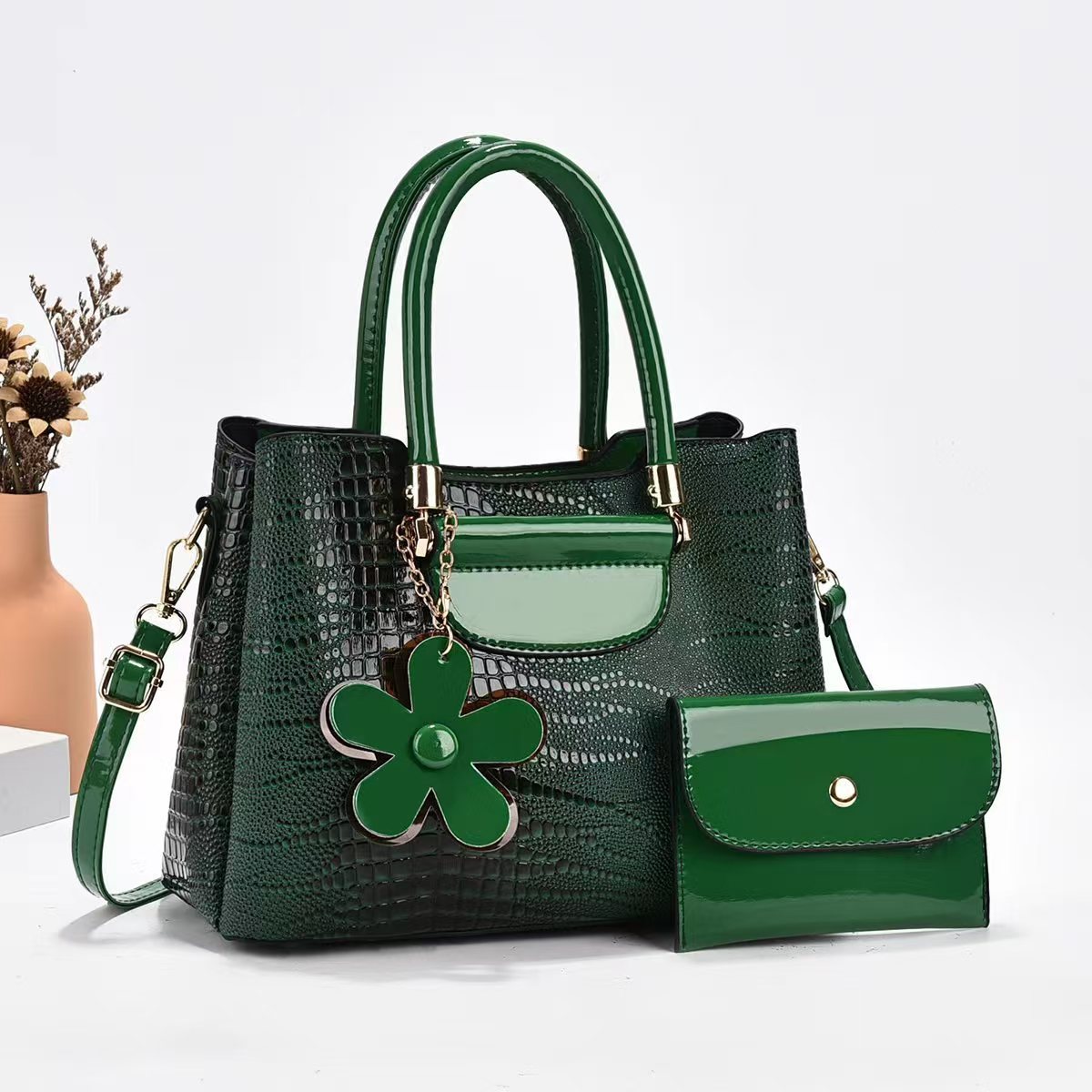 High-end large-capacity single-shoulder women's crossbody bag, cross-border export bag, 2024 new style, high-end stone pattern details Picture