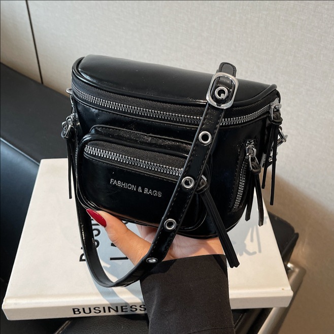 Korean-style trendy, niche and elegant crossbody bag for women 2025 new cross-border women's waist bag, outdoor casual single-shoulder bag full figure