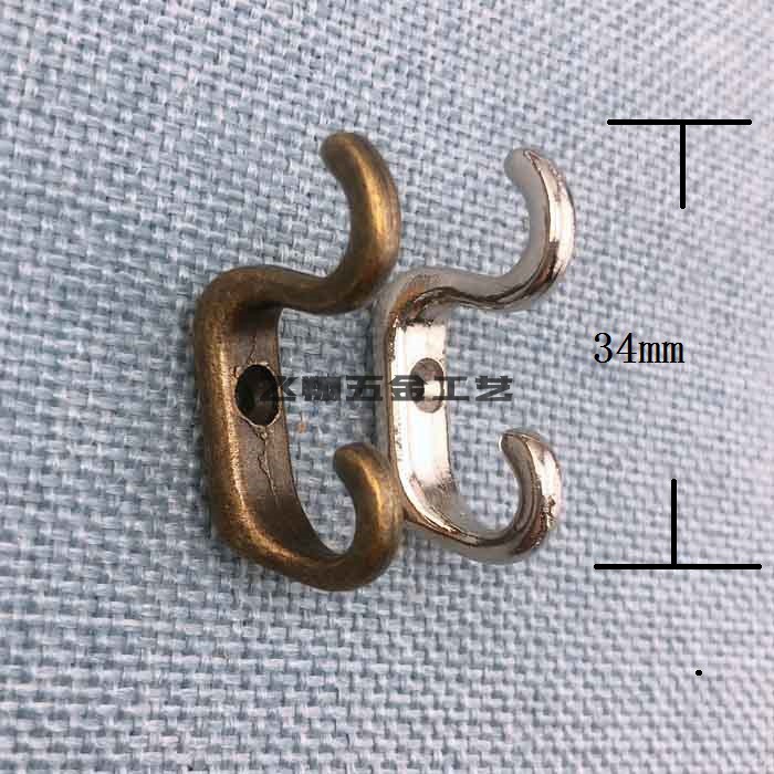 Alloy small hooks, S-hooks, mini coat hooks, accessories, single and double hooks, retro door rear hooks, small single hooks enough full figure