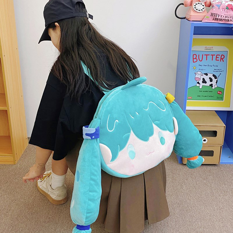 New plush backpack Hatsune miku MIku Future cute cartoon JK pain bag Girls' backpack factory direct sales details Picture