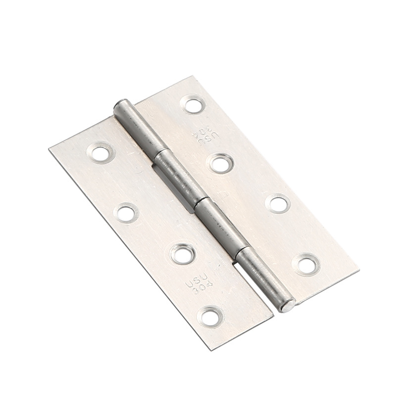 Flat-opening small hinges 1-inch / 2-inch / 3-inch / 4-inch 201/304 stainless steel hinges, cabinet door sound-absorbing hinges Item Picture