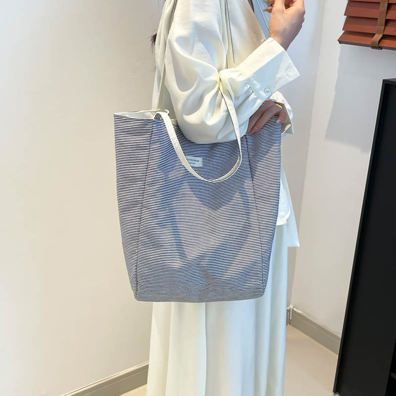 Casual, simple, high-quality, fashionable, large-capacity bucket bag for women 2025 new style, stylish, trendy, versatile canvas single-shoulder bag Specification drawing