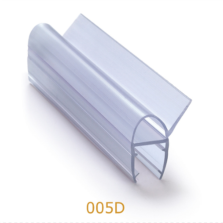 D-shaped buffer anti-collision water barrier strip for shower room, waterproof sealing strip on the side of the glass door of the hotel bathroom full figure