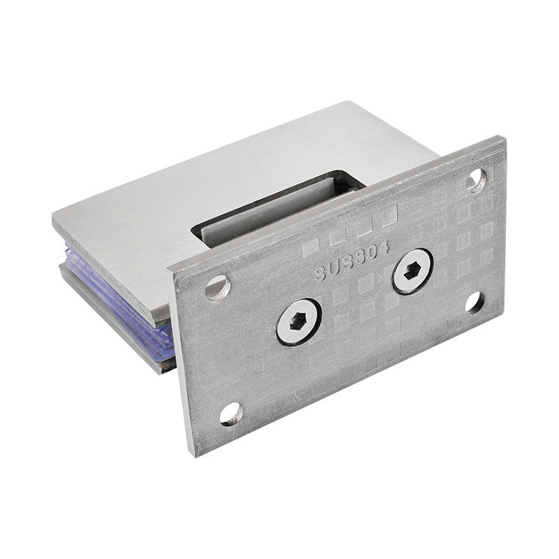 304 stainless steel 90-degree bathroom clamp, shower room hinge, matte black glass door clamp hinge, 180-degree rose gold folding page details Picture