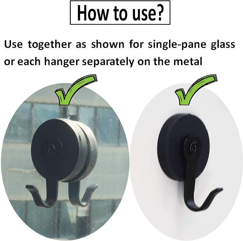 Cross-border exclusive magnetic flower ring hooks, nail-free magic suction, seamless magnetic iron flower ring door hooks, powerful magnetic hooks details Picture