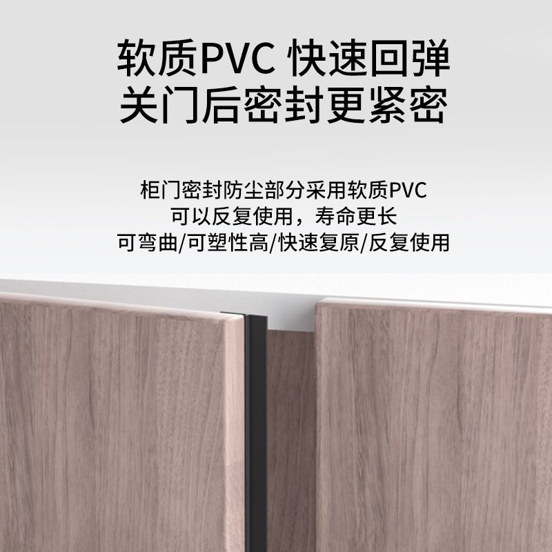 2.8-meter wardrobe dust-proof sealing strip, self-adhesive PVC cabinet moisture-proof sealing strip, double-door insect-proof and light-blocking strip full figure