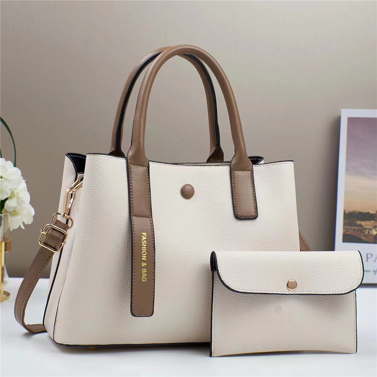 New high-end mother-and-child bag macaron multi-layer large-capacity fashionable handbag, cross-border versatile and fashionable single-shoulder bag details Picture