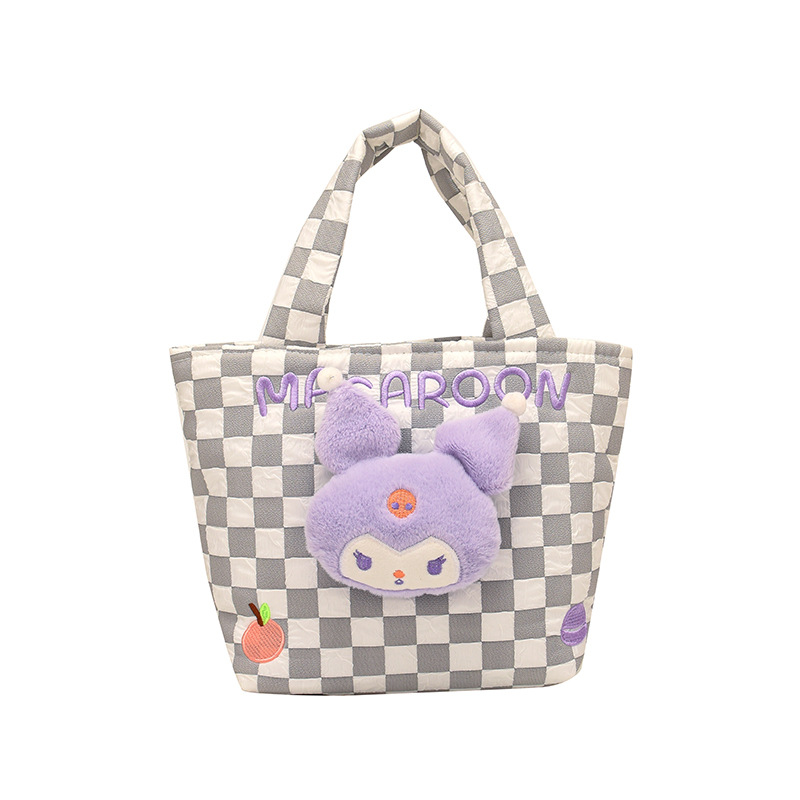 Direct sales of cartoon children's fashionable plush toy bags, wrist bags, stylish girls' children's casual handbags Item Picture