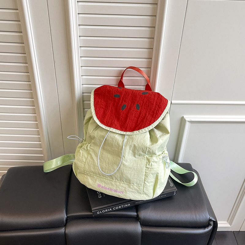 Japanese-style Instagram niche design bag, fruit school style, girl's personality, simple and large capacity student backpack full figure