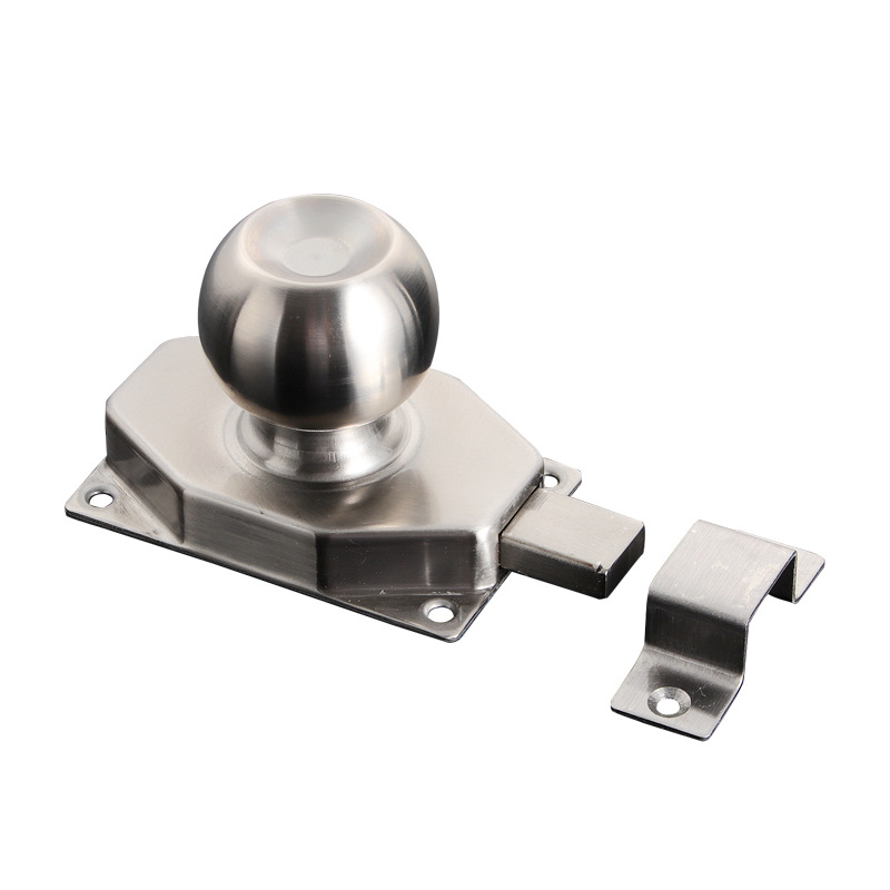 304 stainless steel spherical latch wooden door and window anti-theft latch lock bathroom exposed door lock latch round door bolt Item Picture