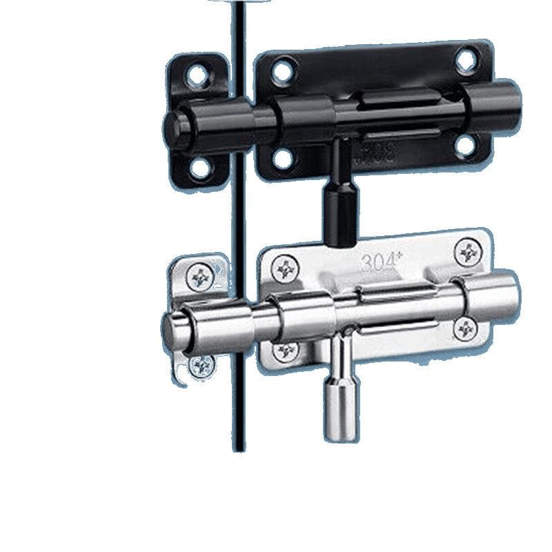 304 stainless steel door locking wonder, anti-theft thickened black door latch, wooden door lock latch, quick Item Picture