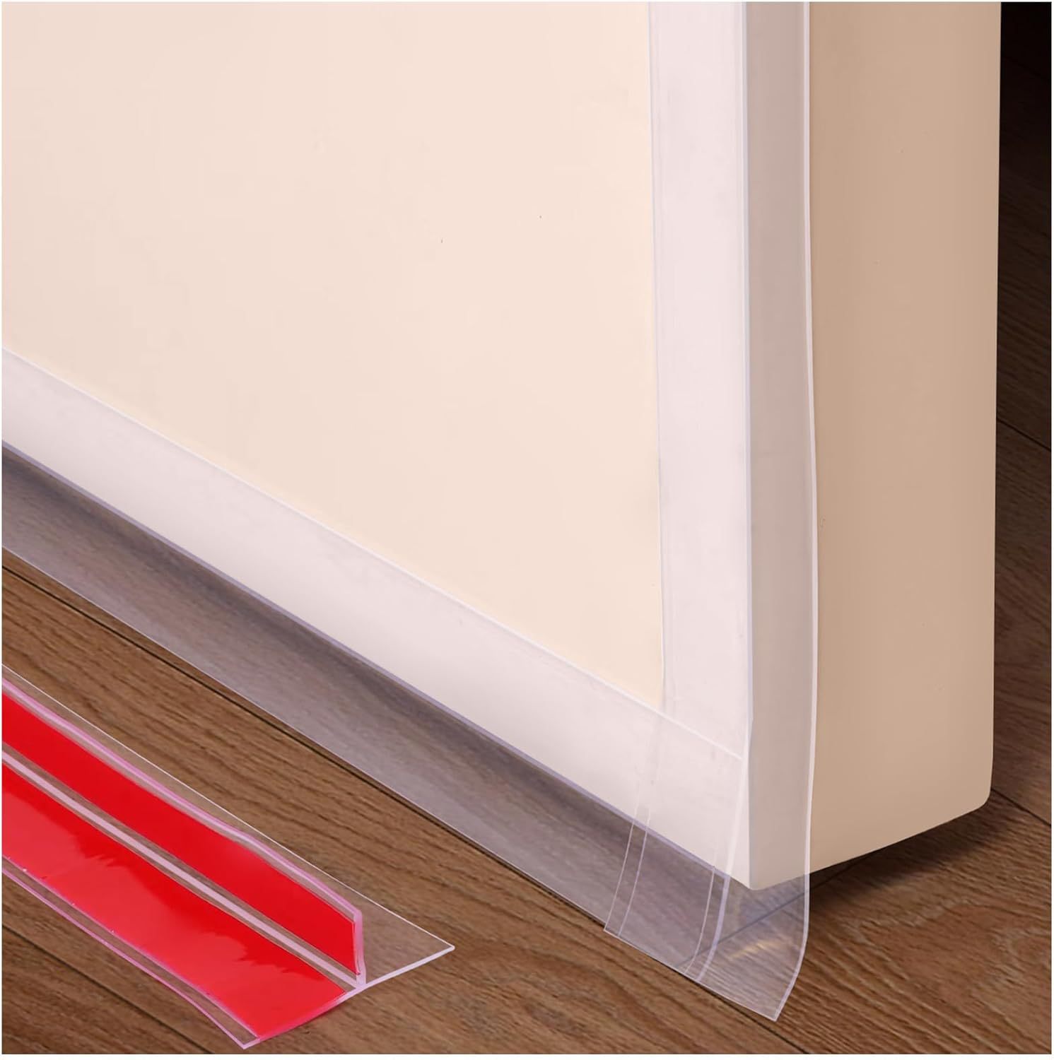 Cross-border T-shaped door gap bottom sealing strip, silicone self-adhesive door gap windproof strip, bedroom glass door, window and door sound insulation strip details Picture