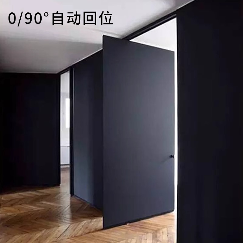 Extremely narrow glass door, wooden door, ceiling and floor axis, floor spring, 360-degree revolving door, central axis offset door, hardware accessories, suspension details Picture