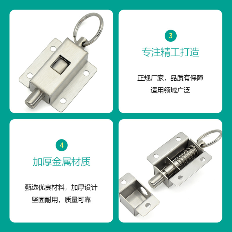 304 stainless steel push-button latch PRS-40 push-open stainless steel latch door lock Application Scenario