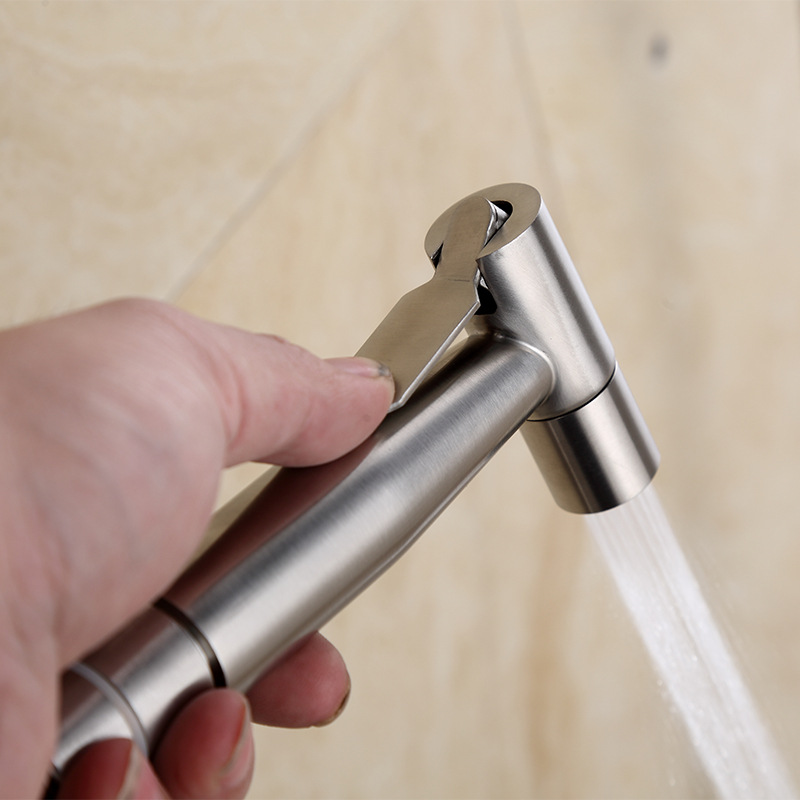 Cross-border foreign trade 304 stainless steel toilet spray gun flushing bracket set, bathroom pressurized spray gun, feminine wash Specification drawing